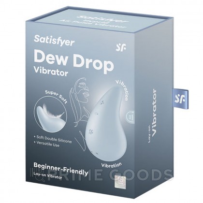 Клиторальный мини-вибратор Satisfyer Dew Drop голубой от sex shop primegoods фото 5
