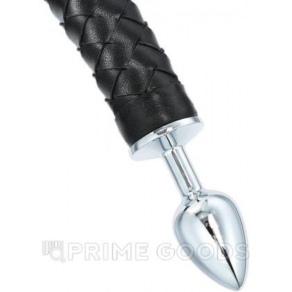 Металлический анальный плаг Leather Tail от sex shop primegoods фото 3