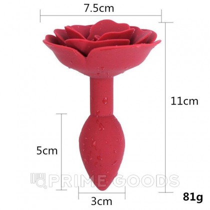 Силиконовый анальный плаг Red rose от sex shop primegoods фото 7