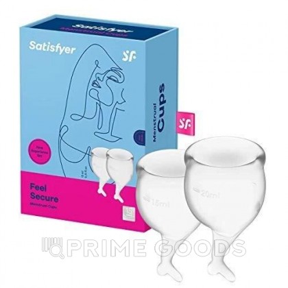 Набор менструальных чаш Satisfyer Feel Secure белые, 15 мл., 20 мл. от sex shop primegoods фото 2