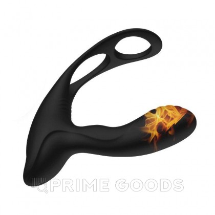 Силиконовый вибромассажер простаты с эрекционным кольцом и пультом ДУ от sex shop primegoods фото 4