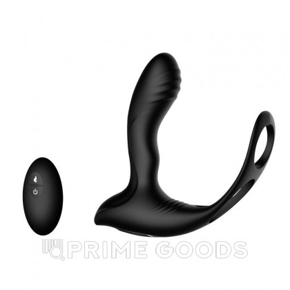 Силиконовый вибромассажер простаты с эрекционным кольцом и пультом ДУ от sex shop primegoods фото 5