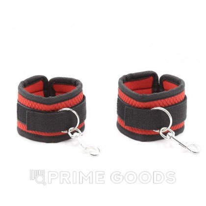 Фетиш набор красный из 4 предметов ( наручники, маска, оковы для ног, пояс для бондажа) от sex shop primegoods фото 7