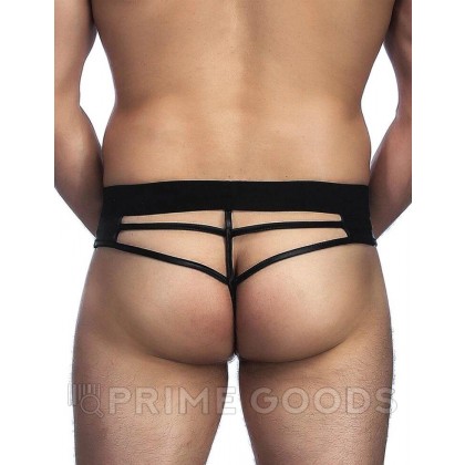 Стринги мужские черные с ремешками (размер XL) от sex shop primegoods фото 8