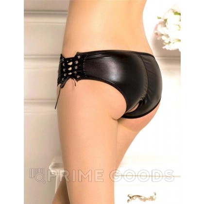 Кожаные трусики Ohyeah на шнуровке с доступом, M-L от sex shop primegoods фото 2