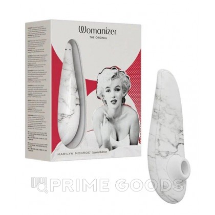 Бесконтактный клиторальный стимулятор Womanizer Marilyn Monroe White Marble от sex shop primegoods