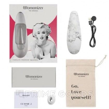 Бесконтактный клиторальный стимулятор Womanizer Marilyn Monroe White Marble от sex shop primegoods фото 4