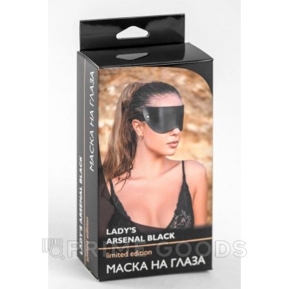 Маска на глаза Lady's Arsenal Black - Эко-кожа от sex shop primegoods фото 3
