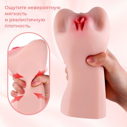 Реалистичный мастурбатор в виде вагины и половых губ Candice от sex shop primegoods фото 5
