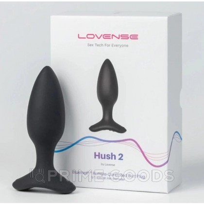Анальная вибропробка Hush 2 второго поколения с управлением на расстоянии от Lovense (S: 38*100 мм.) от sex shop primegoods фото 6