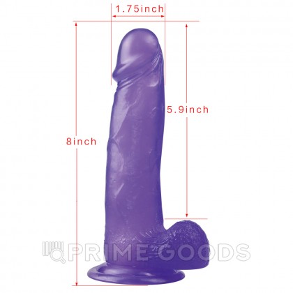 Полупрозрачный фаллоимитатор - medium purple (20*4.1 см.) от sex shop primegoods фото 7