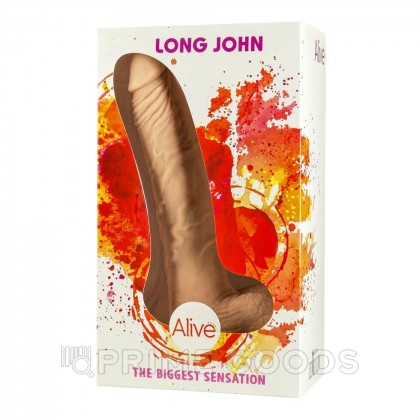 Реалистичный фаллоимитатор Long John от Alive (21.8 * 4 см.) от sex shop primegoods фото 6