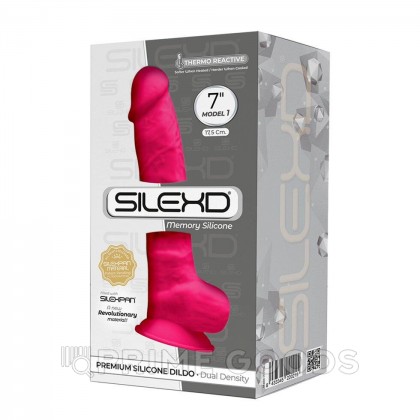 Фаллоимитатор с двойным покрытием Model 1 розовый от SILEXD (17,6 * 3,5 см.) от sex shop primegoods фото 4