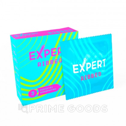 Презервативы EXPERT Ribbed, ребристые, 3 шт от sex shop primegoods фото 3