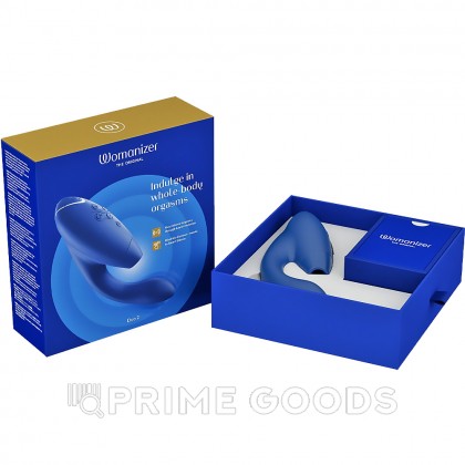 Cтимулятор клитора и точки G Womanizer DUO 2, синий от sex shop primegoods фото 11