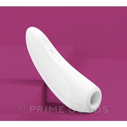 Вакуумный клиторальный стимулятор Satisfyer Curvy 1+ (белый) от sex shop primegoods фото 7