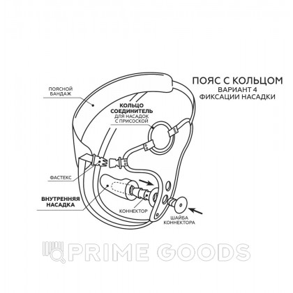 Пояс премиум класс (S) WOMAN SIMPLEX с 3 насадками от sex shop primegoods фото 10