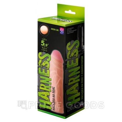 Насадка для страпона HARNESS с коннектером GREEN LINE (152*35) от sex shop primegoods
