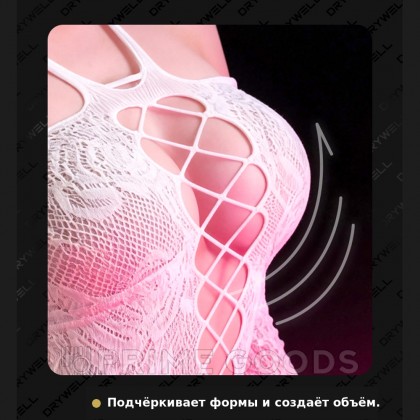 Эротическое кружевное платье в белом цвете Drywell (S-M) от sex shop primegoods фото 13
