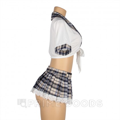 Сексуальная форма студентки светлая (топ, клетчатая юбка; размер 3XL) от sex shop primegoods фото 5