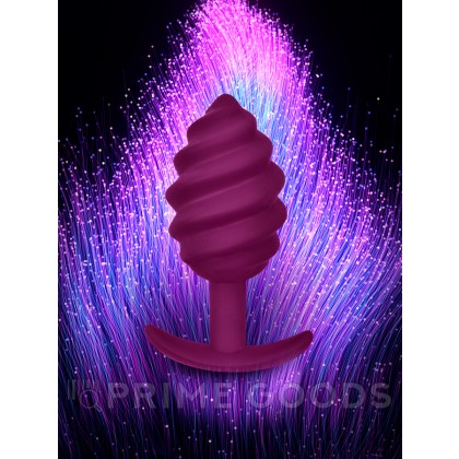 Gvibe Gplug Twist 2 Raspberry витая силиконовая анальная пробка для ношения, 10.5х3.9 см от sex shop primegoods фото 4