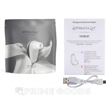 Бесконтактный клиторальный стимулятор Womanizer Starlet белый от sex shop primegoods фото 10