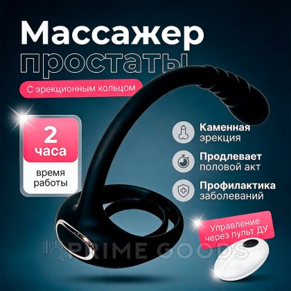 Эрекционное кольцо со стимуляцией простаты от sex shop primegoods фото 5