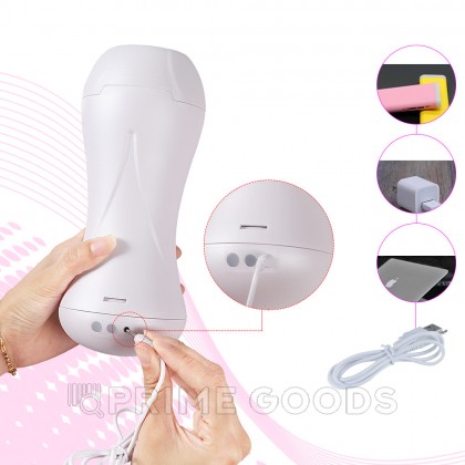 Реалистичный мастурбатор в тубе Happy Cup со стонами и вибрацией от sex shop primegoods фото 9