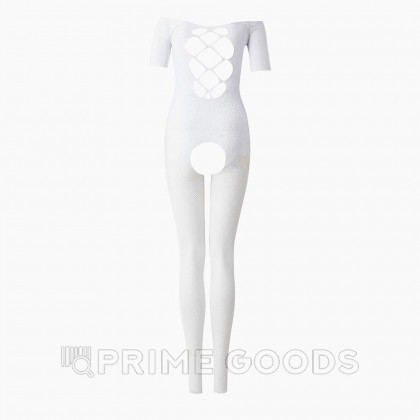 Боди-комбинезон белый c рукавом и вырезом на груди (Impulse) (S-L) от sex shop primegoods фото 8