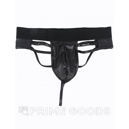 Стринги мужские черные с ремешками (размер L) от sex shop primegoods фото 5
