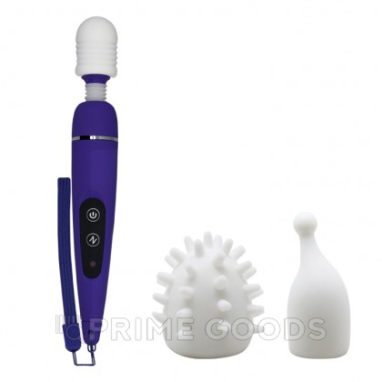 Универсальный массажёр + 2 насадки от sex shop primegoods