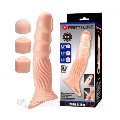 Насадка на пенис с тремя вкладышами-удлинителями Pretty love от sex shop primegoods фото 7