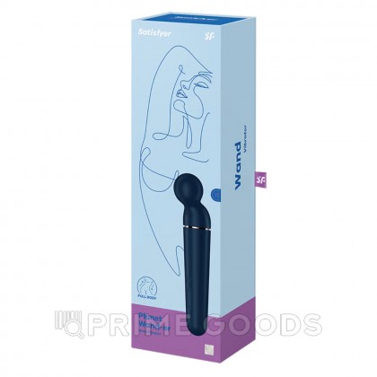 Универсальный вибромассажер Satisfyer Planet Wand-er синий от sex shop primegoods фото 5