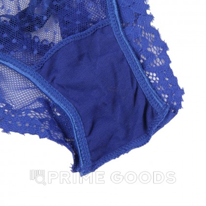Трусики на высокой посадке Lace Strappy синие (размер XL) от sex shop primegoods фото 4