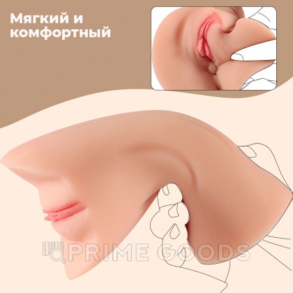 Реалистичный мастурбатор в виде вагины и половых губ Eunice от sex shop primegoods фото 4