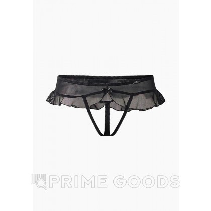 Завлекающие черные трусики с доступом и нежной юбочкой (Easy to love) (L/XL (46-48)) от sex shop primegoods фото 3