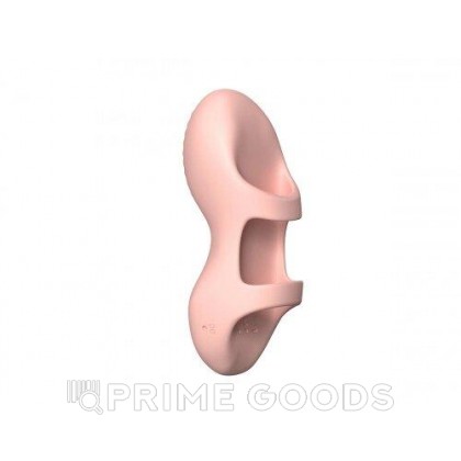 Вибрирующая насадка на палец Aliot, цвет персиковый (INFINITE) от sex shop primegoods