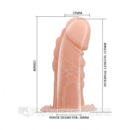 Реалистичная насадка на пенис Wolftooth sleeve (светлая) от sex shop primegoods фото 5