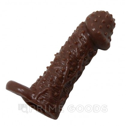 Насадка на пенис с кольцом для мошонки Brave man от sex shop primegoods фото 3