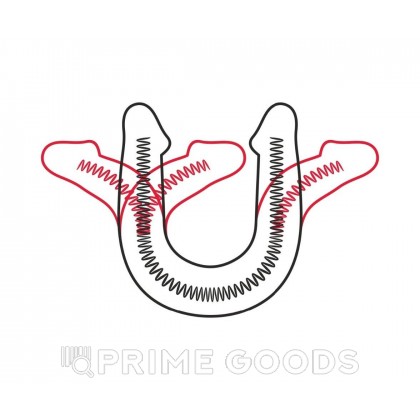 Сдвоенный фаллоимитатор FLEX & FIX SISTEM (47,7 см.) от sex shop primegoods фото 3