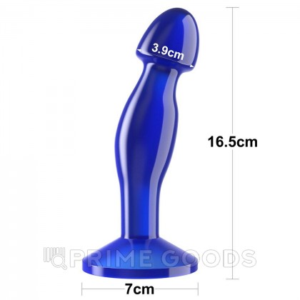 Массажер простаты (анальный плаг) Flawless Clear синий (16,5 см.) от sex shop Extaz фото 5
