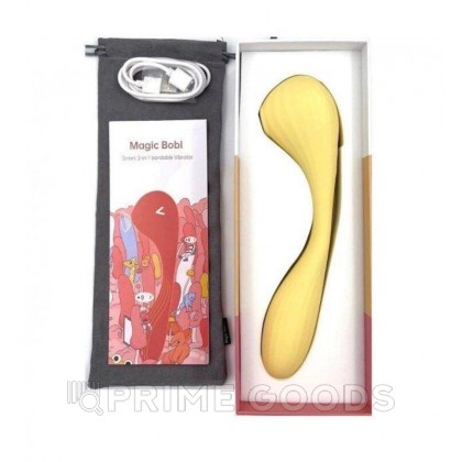 Вакуумный вагинально-клиторальный стимулятор Bobi Yellow от Magic Motion от sex shop primegoods фото 6