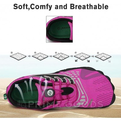 Мультиспортивная акваобувь SAGUARO для активного отдыха, плавания, треккинга и кроссфита (розовый, 37) от sex shop primegoods фото 3