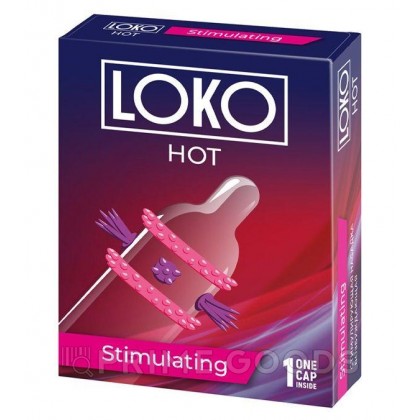 Насадка стимулирующая LOKO HOT с возбуждающим эффектом от sex shop primegoods
