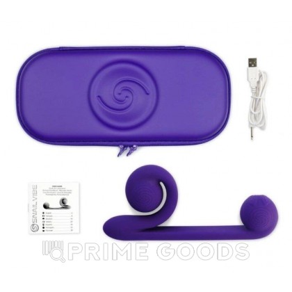 Вибромассажер для двойной стимуляции Snail Vibe фиолетовый от sex shop primegoods фото 8