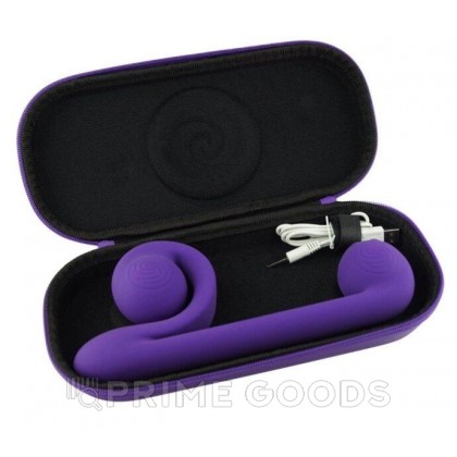 Вибромассажер для двойной стимуляции Snail Vibe фиолетовый от sex shop primegoods фото 5