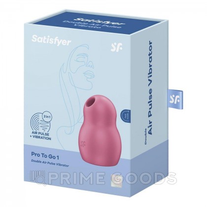 Вакуумно-волновой стимулятор с вибрацией Satisfyer Pro To Go 1 красный от sex shop primegoods фото 3