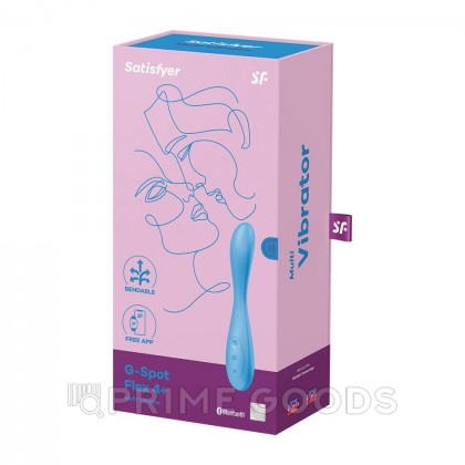 Мульти вибратор Satisfyer G-Spot Flex 4+ голубой Connect App от sex shop primegoods фото 4
