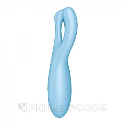 Клиторальный вибростимулятор Satisfyer Threesome 4 Connect App голубой от sex shop primegoods фото 6