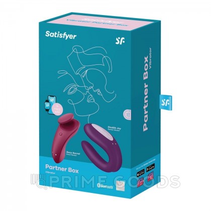 Набор вибростимуляторов Satisfyer Partner Box 1: вибровкладка в трусики Sexy Secret+ вибратор для пар Partner от sex shop primegoods фото 9